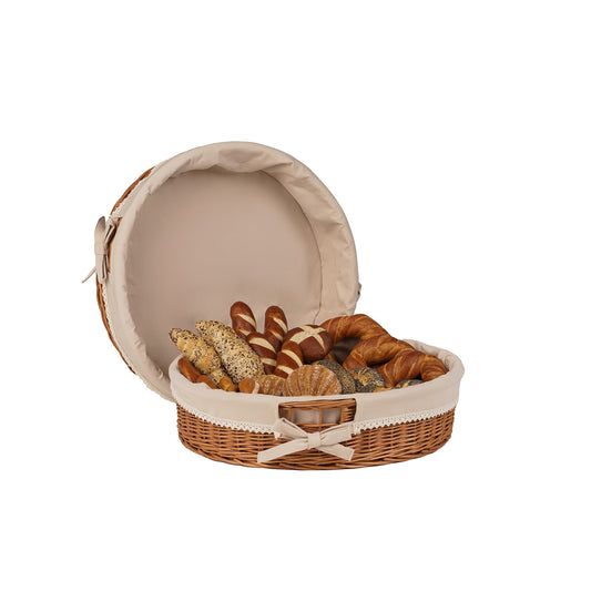 Nova set of 2 wicker baskets with beige lining