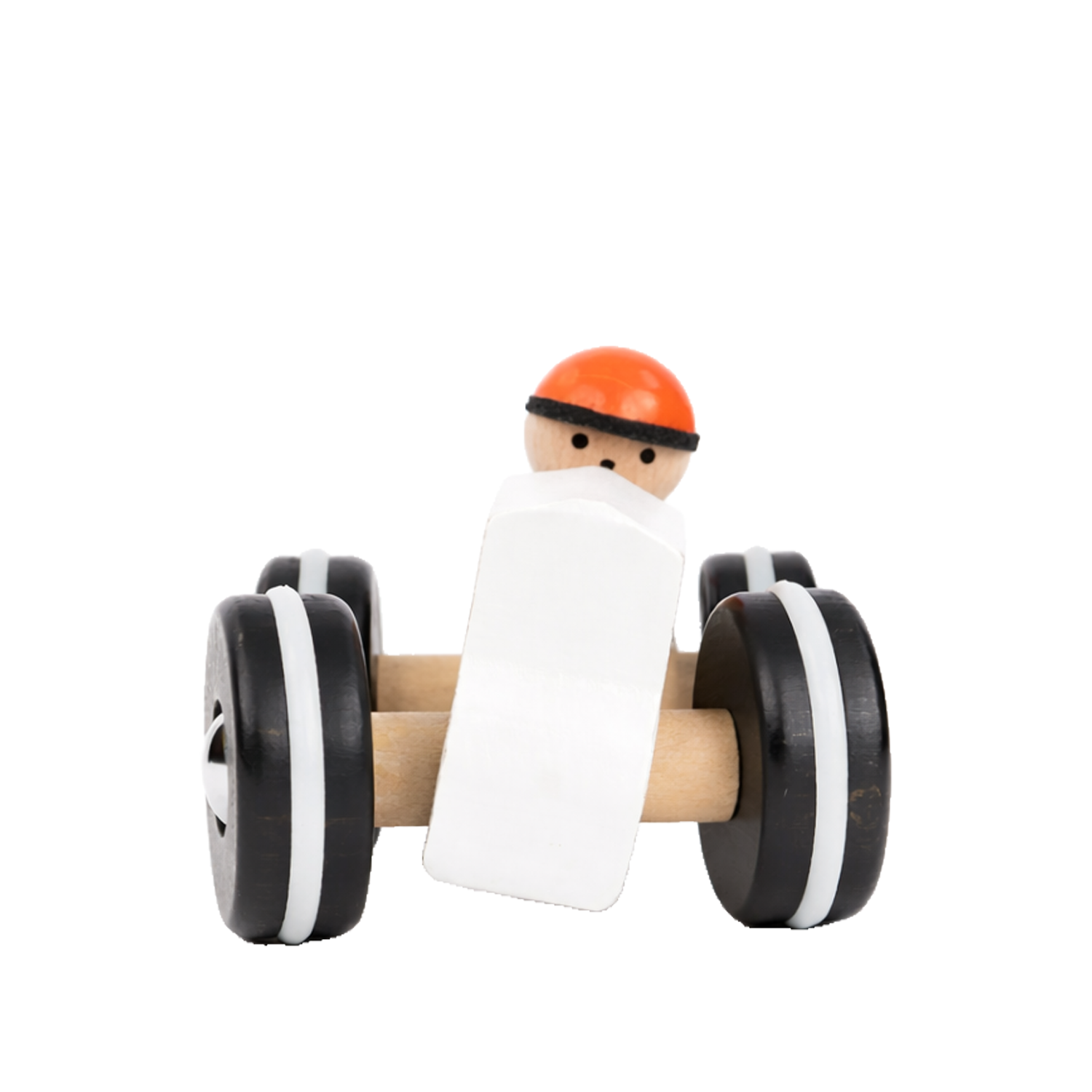 voiture rétro en bois avec conducteur – jouet pour enfants