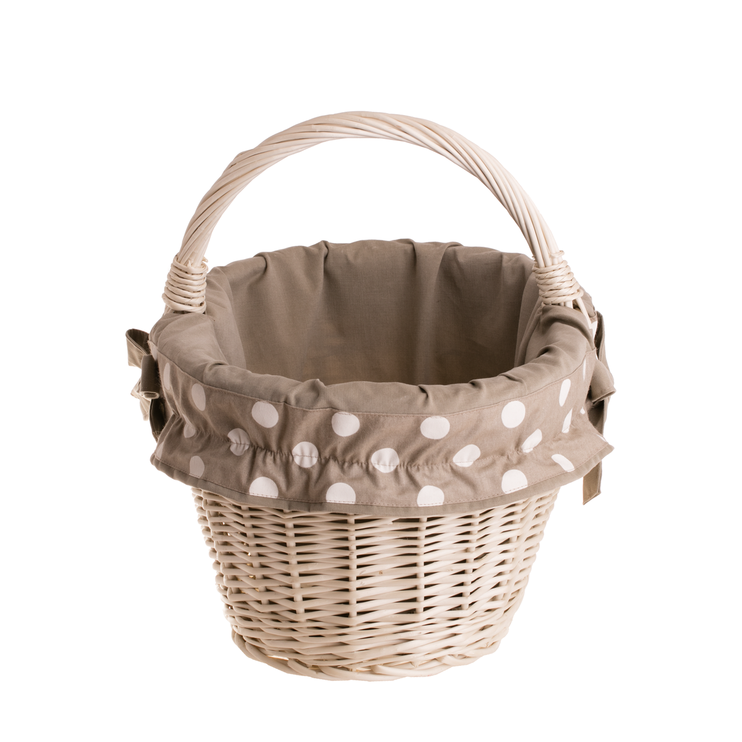 Walerissa shopping basket with wicker handle and beige trim TheWickerStories
