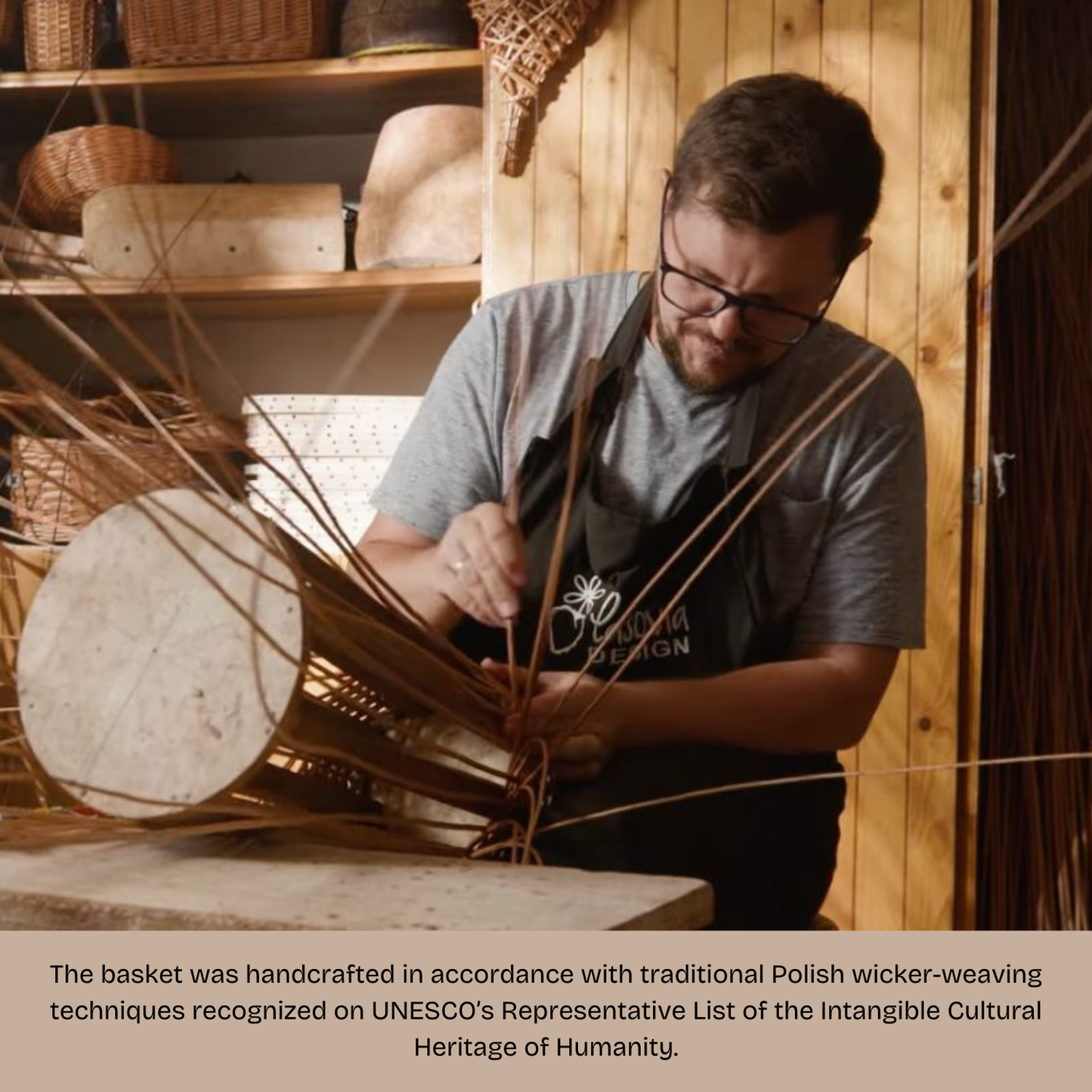 Bivellius panier en osier pour baguettes à exposer en boulangerie et HoReCa TheWickerStories
