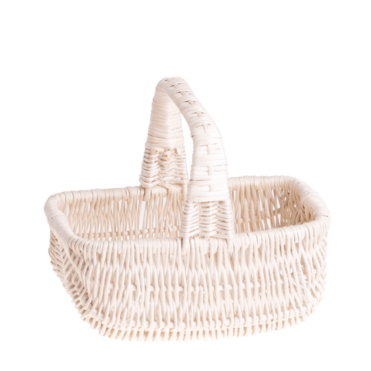 Willesia panier de Pâques en osier blanc avec poignée TheWickerStories