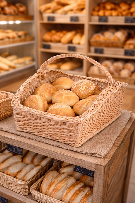 wicker display basket