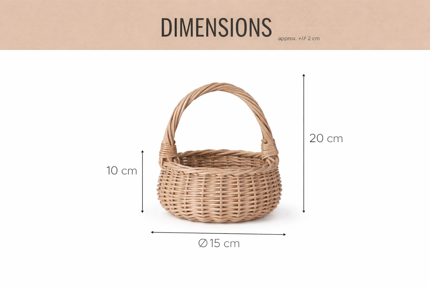 Zawia panier en osier de Pâques pour la bénédiction, avec poignée TheWickerStories