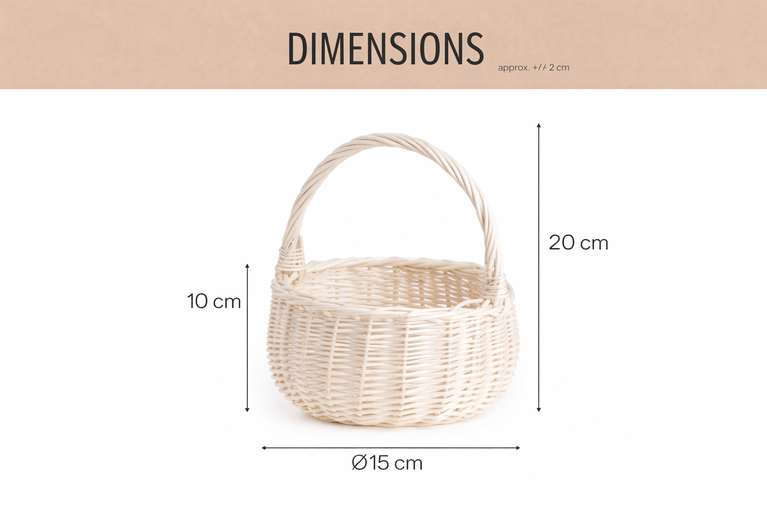 Zawia panier en osier pour la bénédiction de Pâques, avec anse TheWickerStories