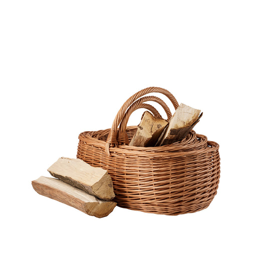 Felis wiklinowy kosz na drewno do kominka TheWickerStories