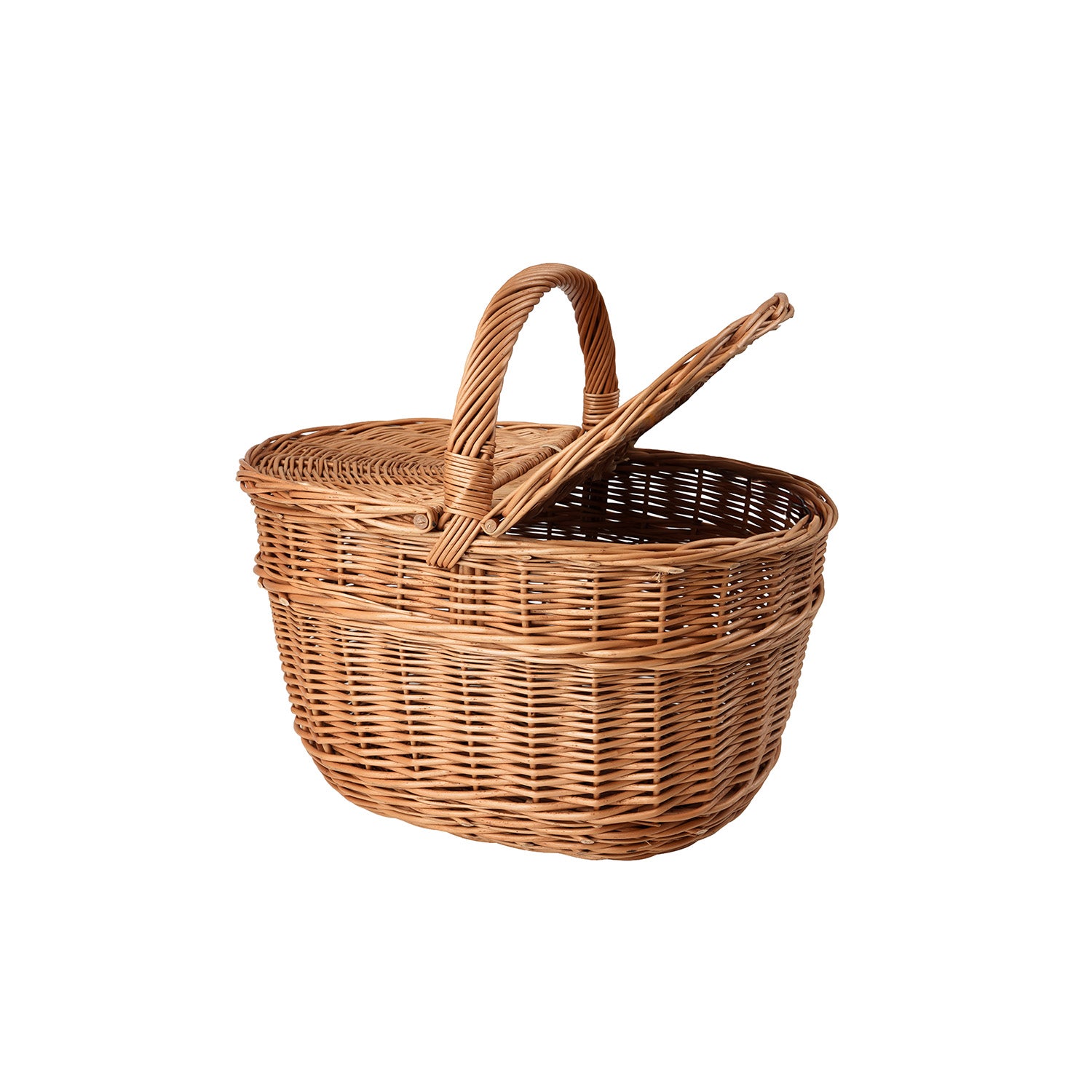 picnickorb aus Weide mit Deckel