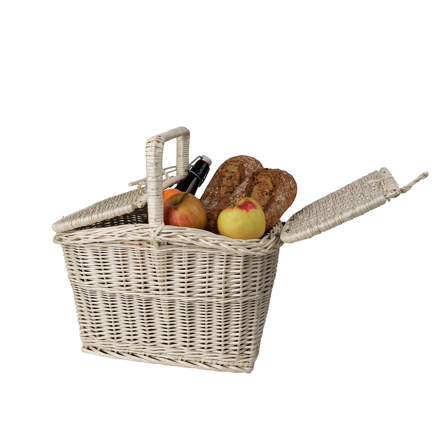 Kastulia geflochtener Picknickkorb mit Deckel und Griff TheWickerStories