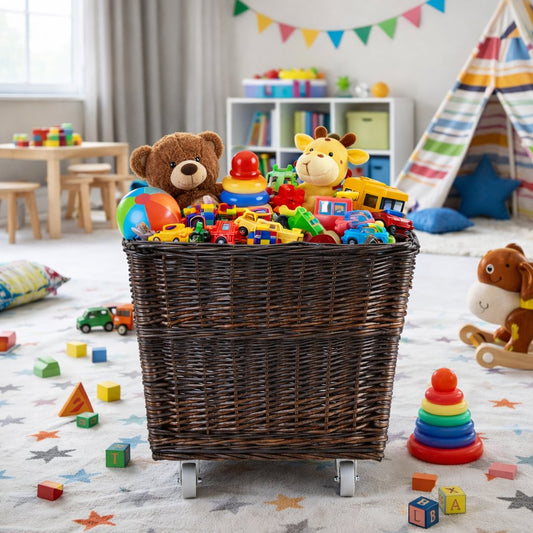 wicker toy storage basket