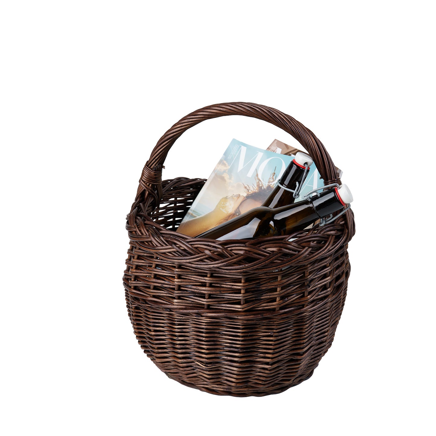 Wictor Weiden-Einkaufskorb, Picknickkorb mit Henkel TheWickerStories