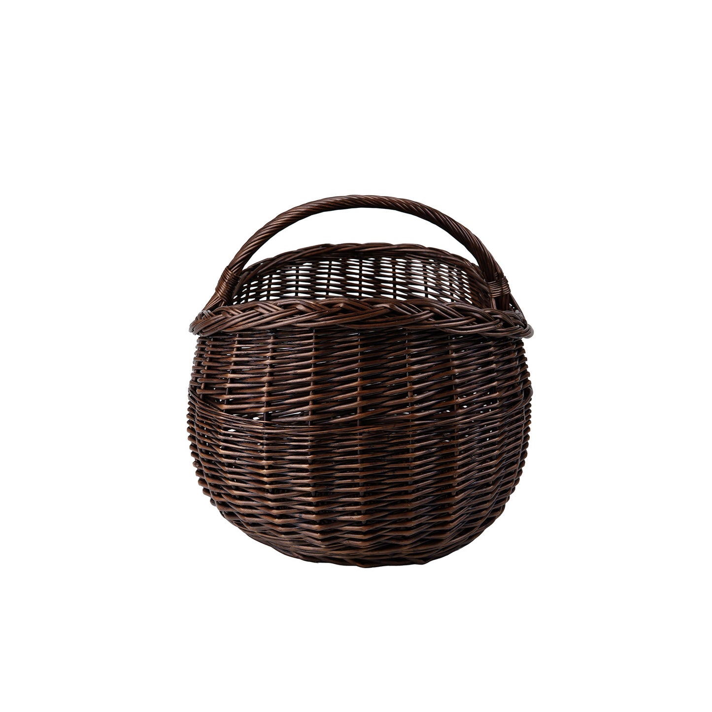 Faleria wiklinowy kosz na drewno do kominka, z rączką TheWickerStories