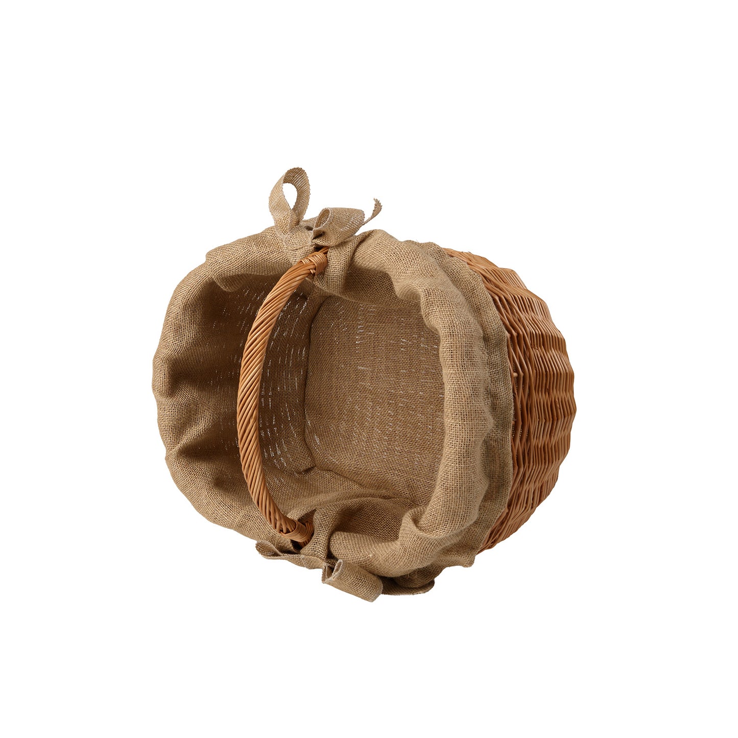 Faleria wicker firewood basket with jute trim and handle TheWickerStories