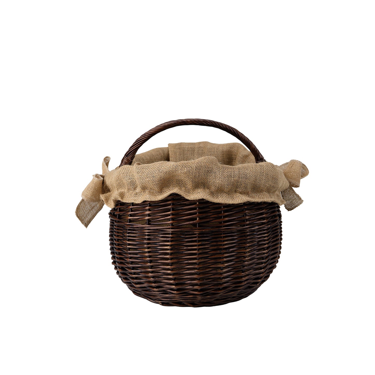 Faleria wicker firewood basket with jute trim and handle TheWickerStories