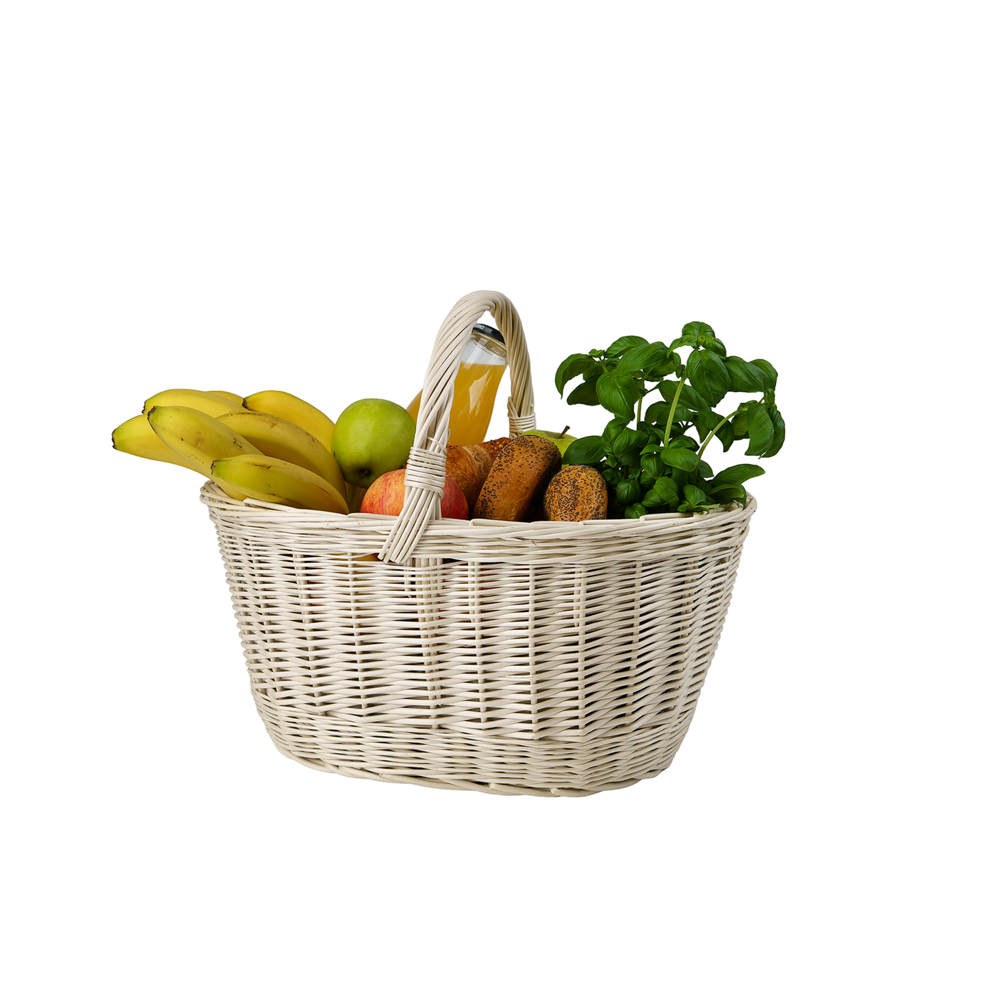 Walerissa kosz na zakupy z rączką wiklinową