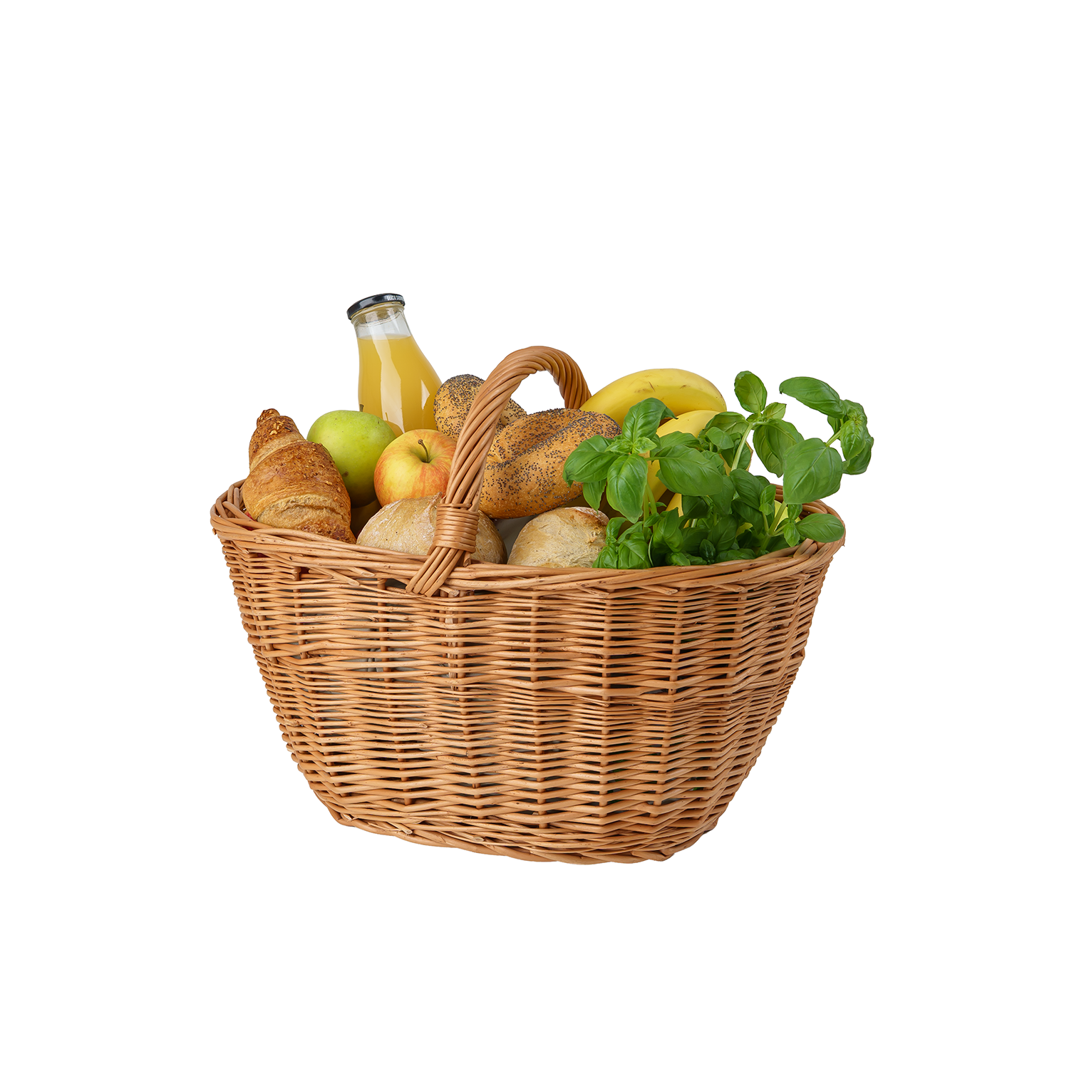 Einkaufskorb mit Weidengriff