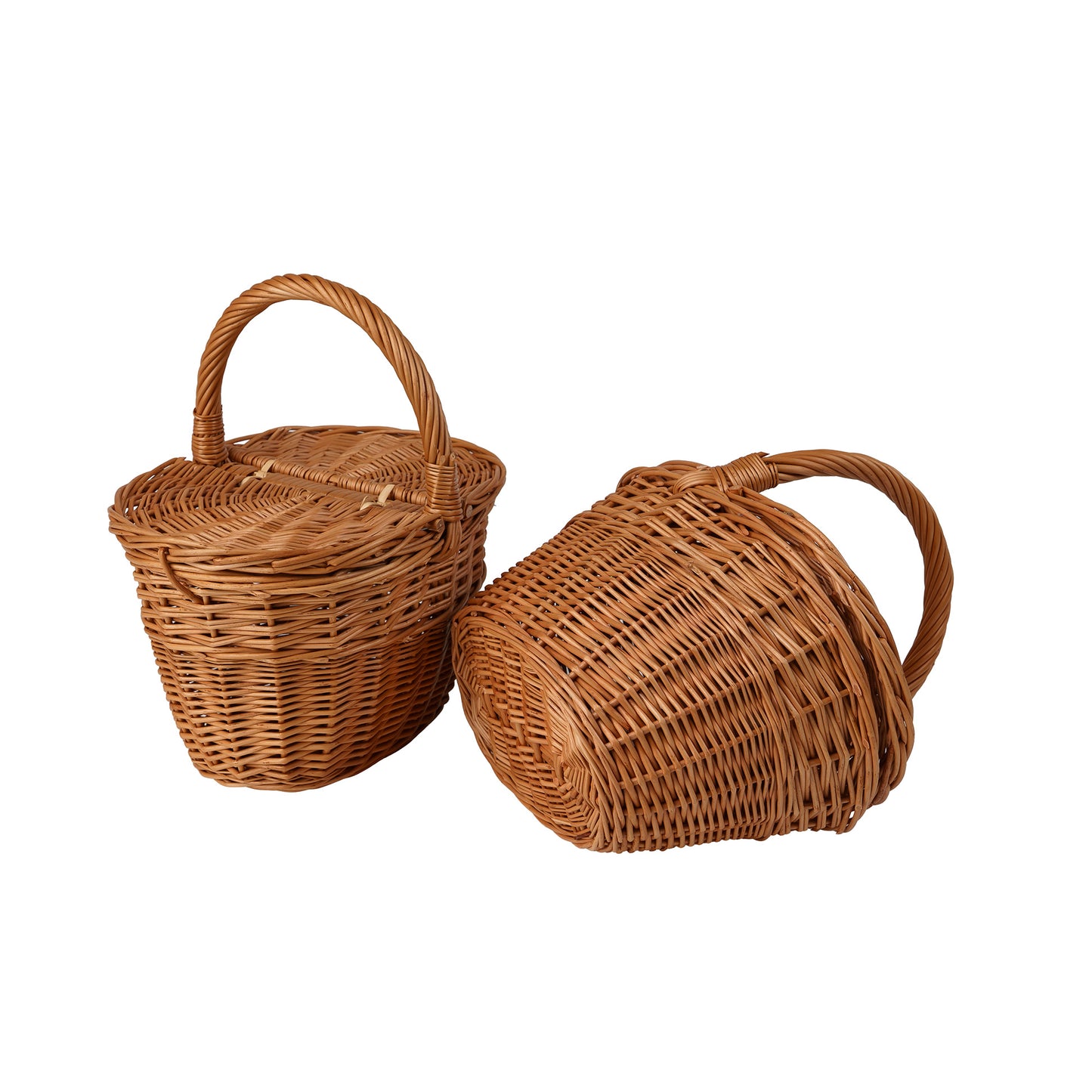Kastalia wicker picnic and play basket for children – set of 2 with lid, TheWickerStories