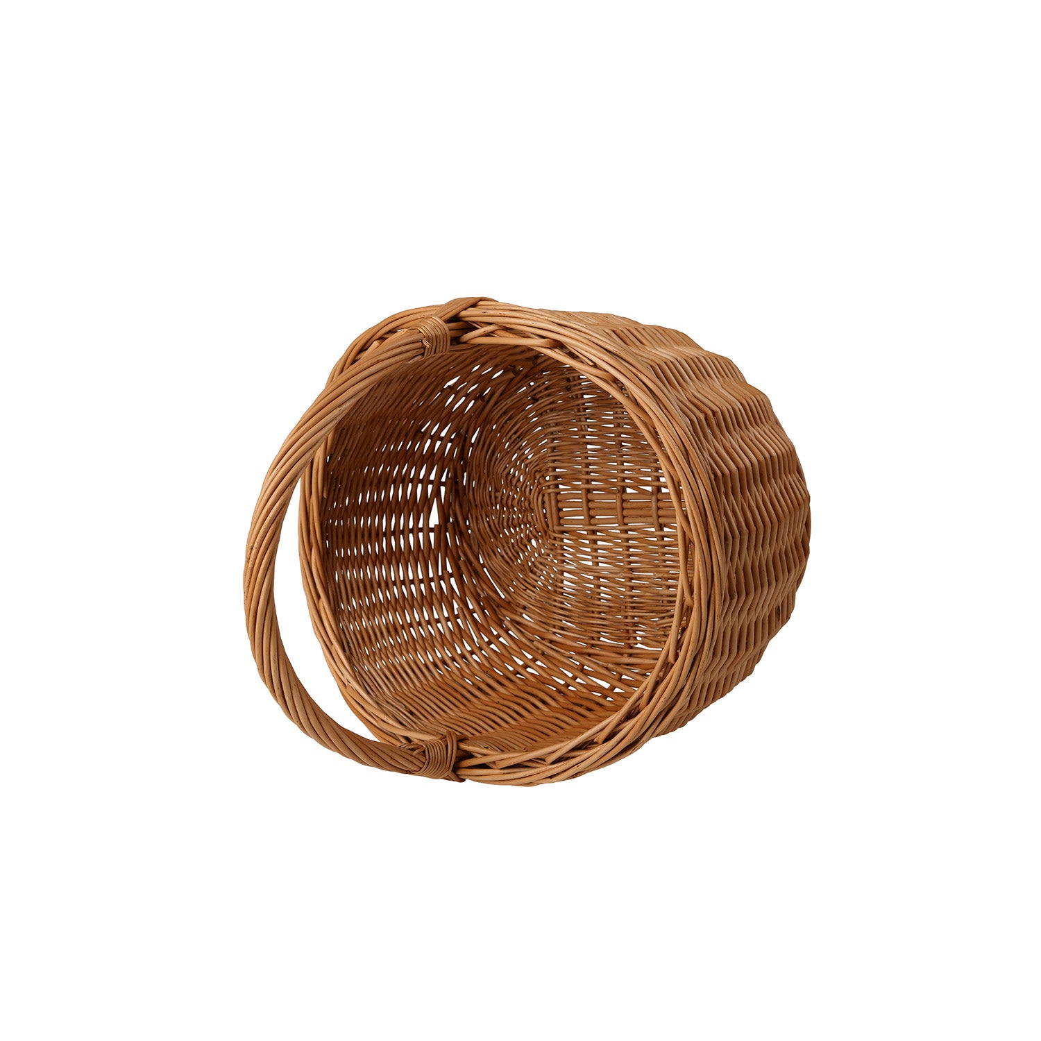 panier de courses avec poignée en osier