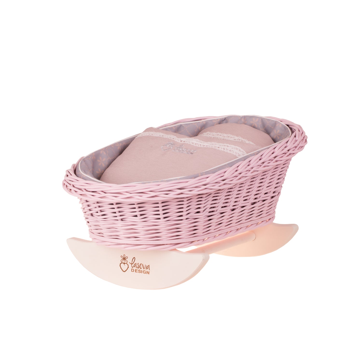 Wicker doll cradle