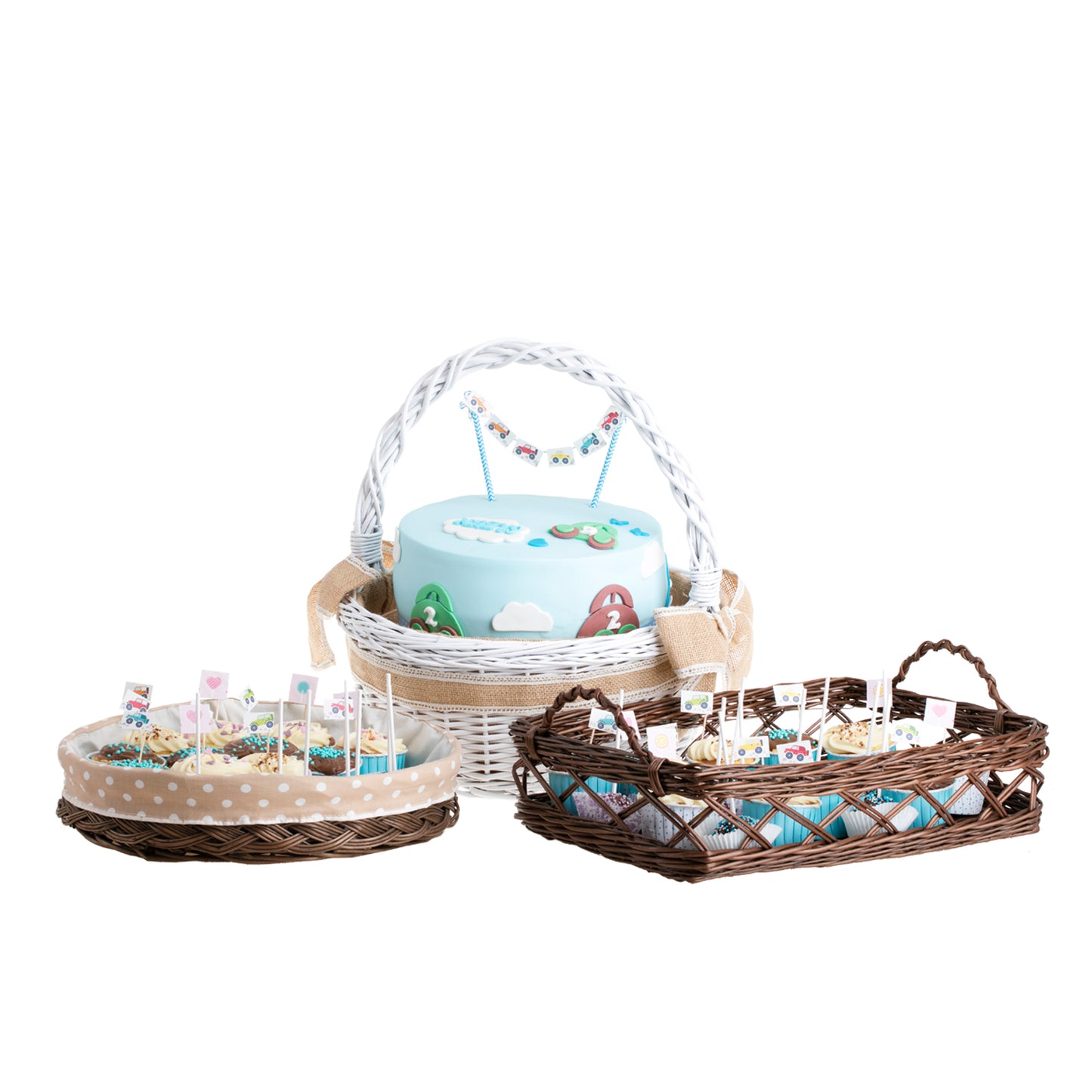 Zalvina cesto de vime para ocasiões especiais, com acabamento em juta e alça TheWickerStories