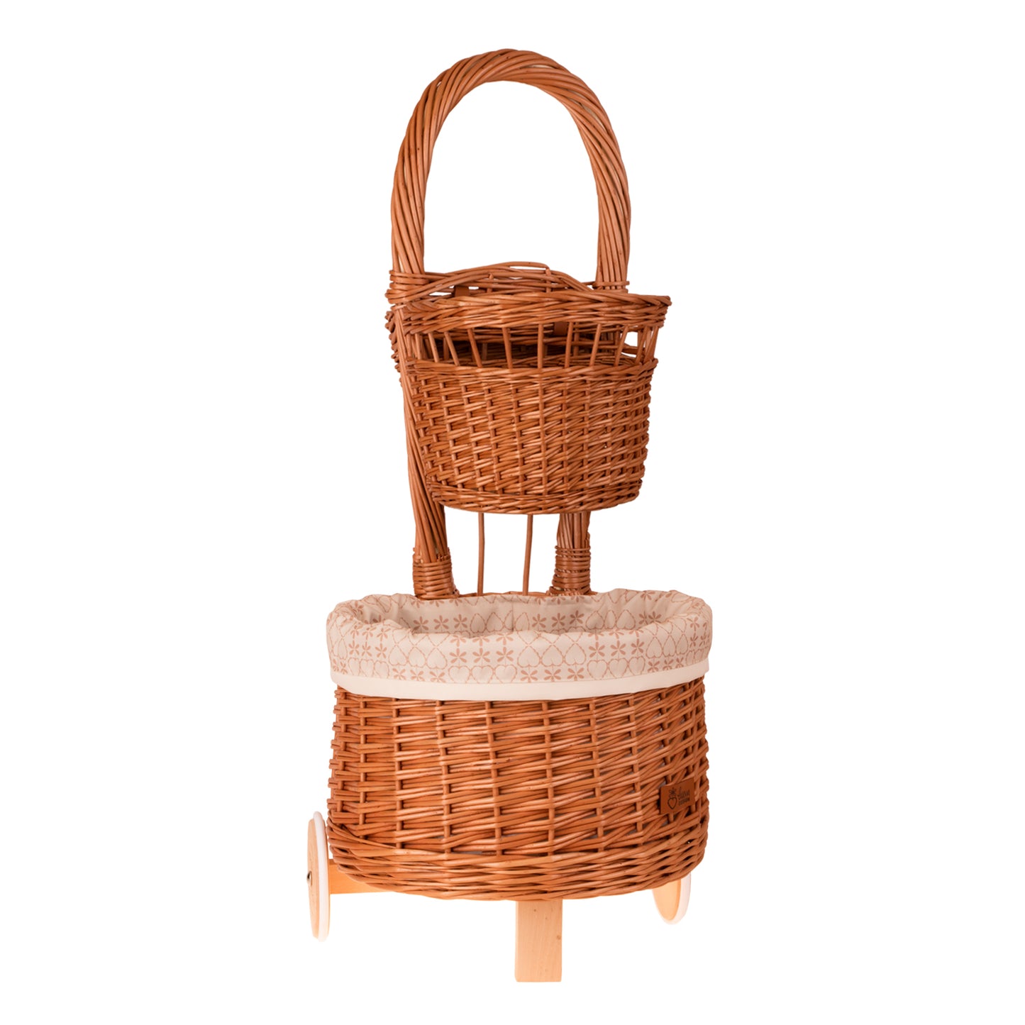 Acer punottu kasvikori kermareunuksella ja pyörillä TheWickerStories