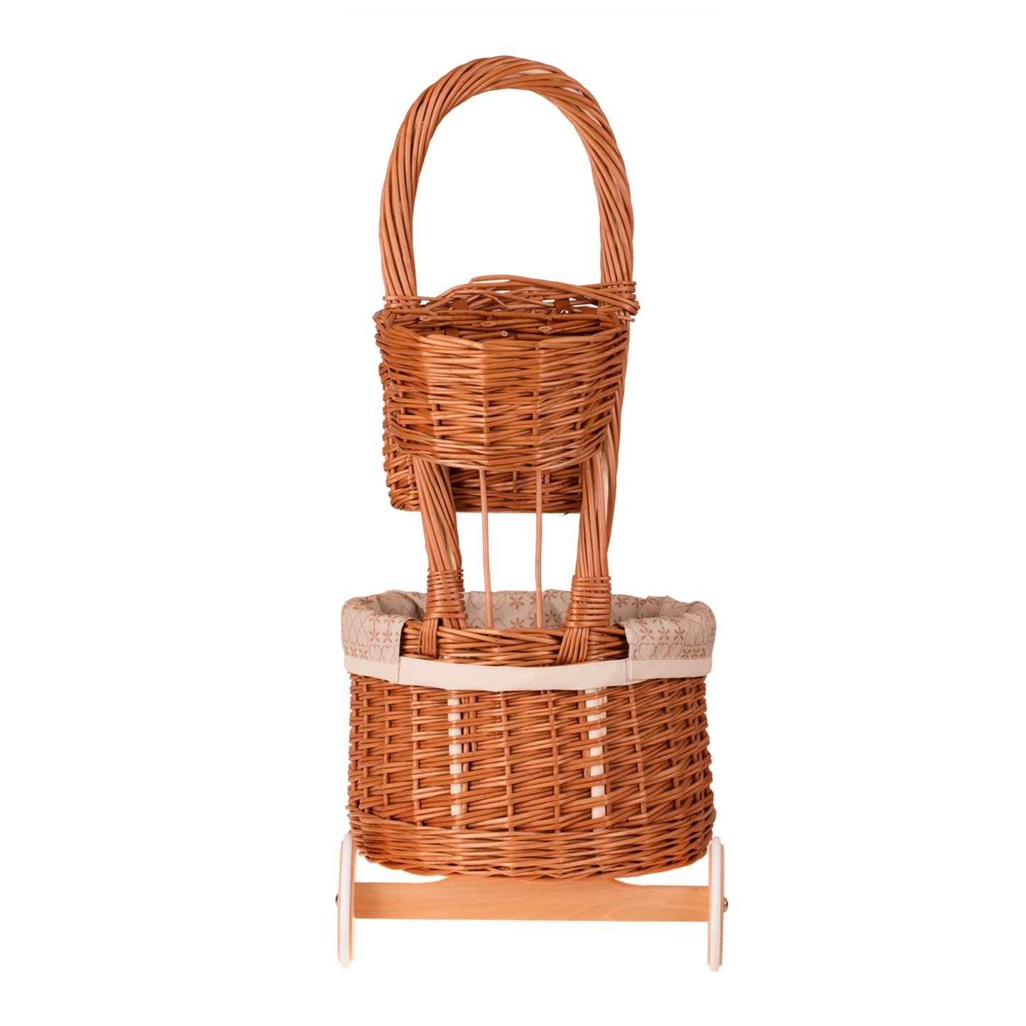 Acer punottu kasvikori kermareunuksella ja pyörillä TheWickerStories