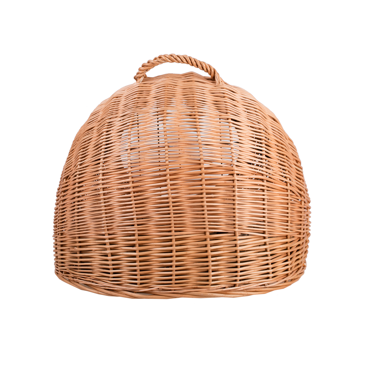 Tactus wicker cat house with cushion, carrying handle and metal doors TheWickerStories
