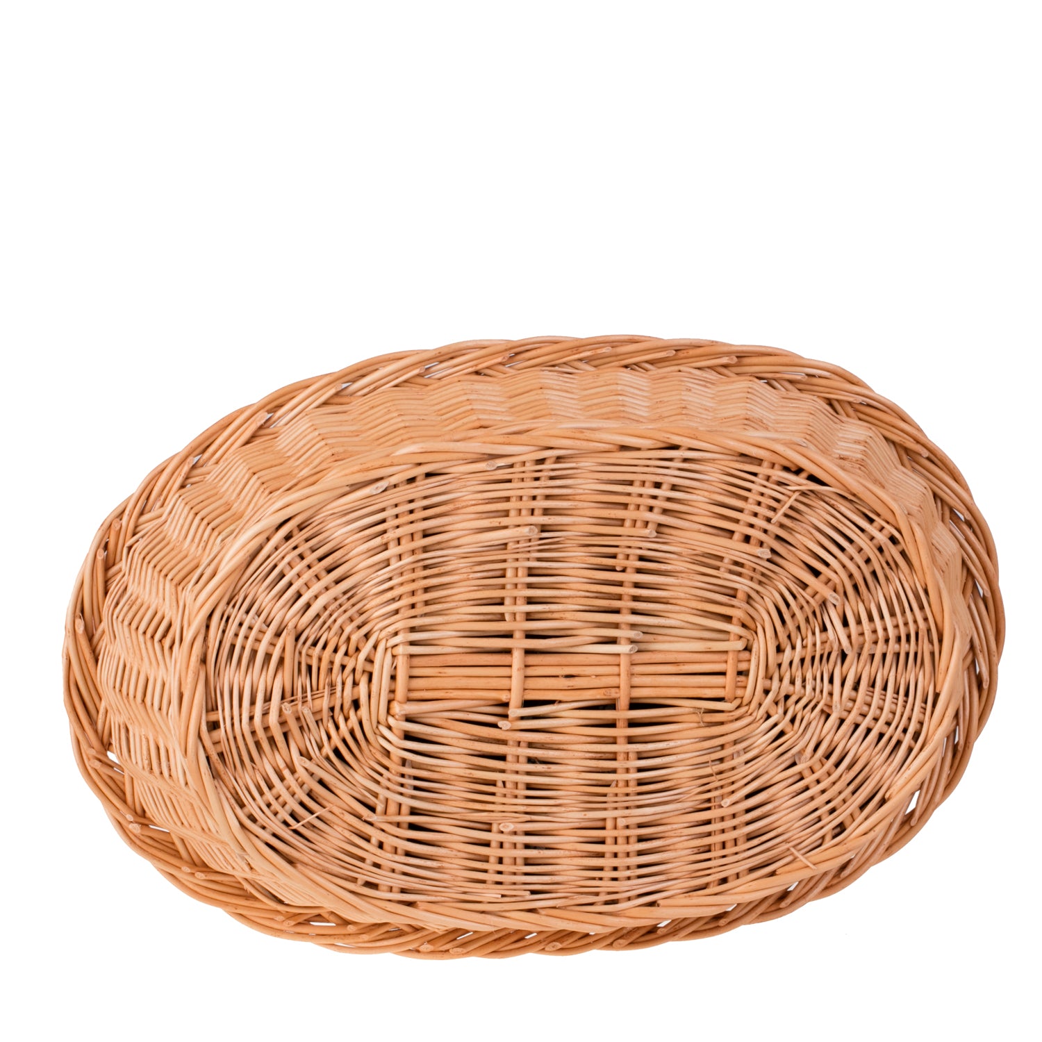 rieten mand voor hond en kat met zwart kussen