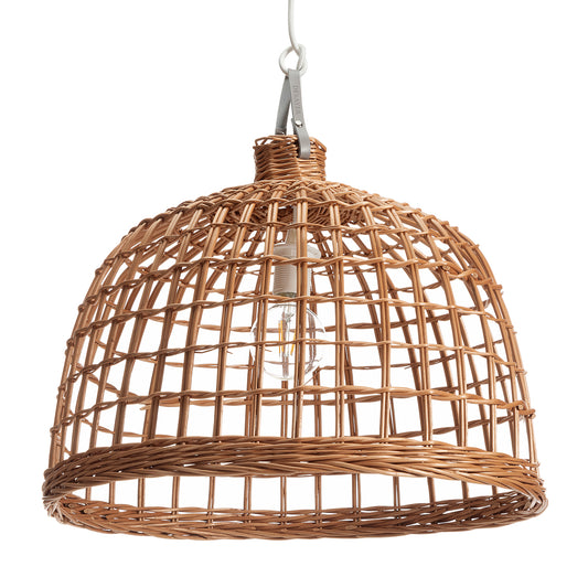 Cyris rieten lampenkap voor hanglamp, handgevlochten, met handvat