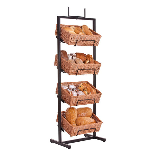 Kerodon metal stand with 4 wicker baskets