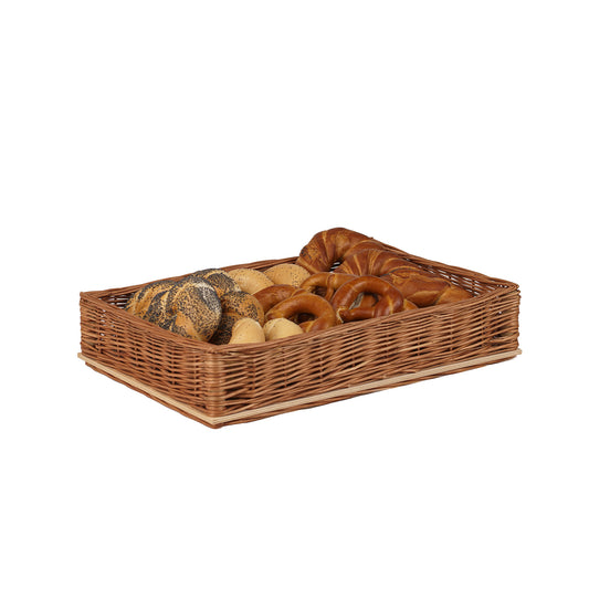 Jovalis gevlochten presentatiemand voor brood en fruit voor in de winkel