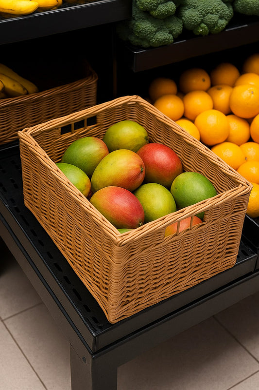 Cervus Wiklinowy kosz ekspozycyjny na owoce i warzywa TheWickerStories