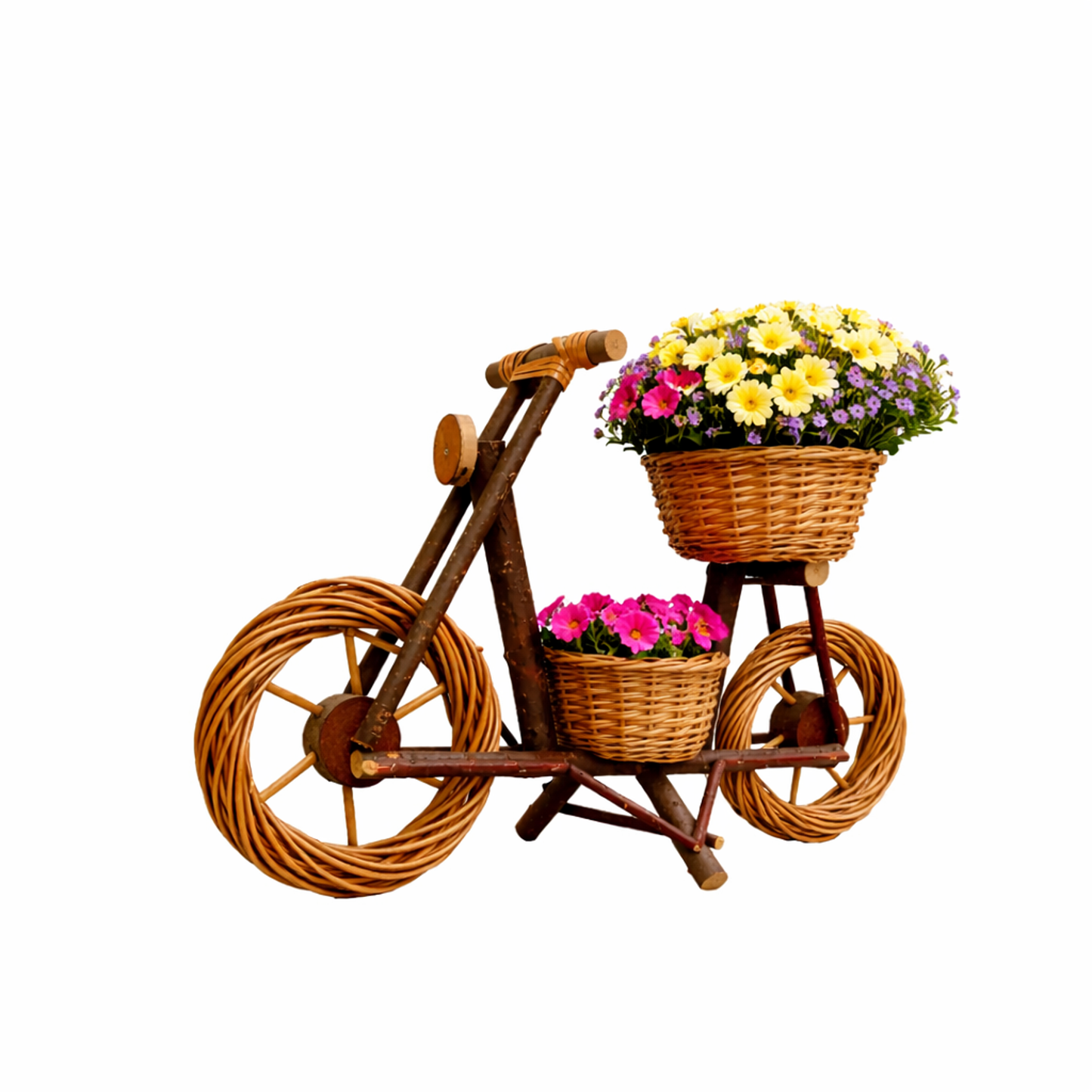 Lignum decoratief beeldje met bloempotten voor de tuin TheWickerStories