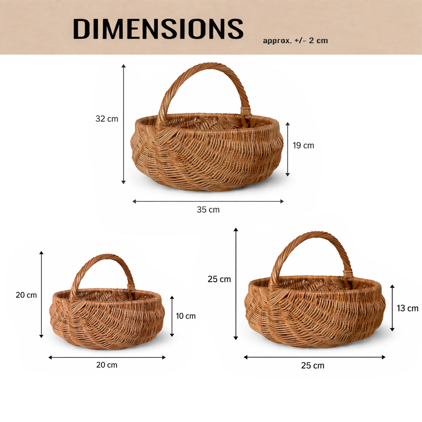 Voravia panier en osier pour courses et jardin avec anse TheWickerStories