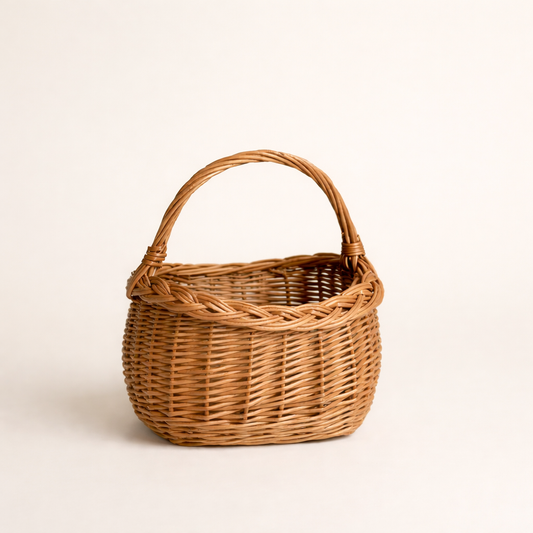 Zelma wicker Easter blessing basket with handle TheWickerStories