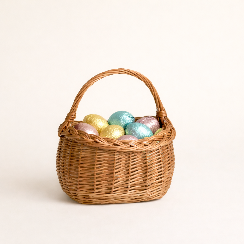 Zelma wicker Easter blessing basket with handle TheWickerStories