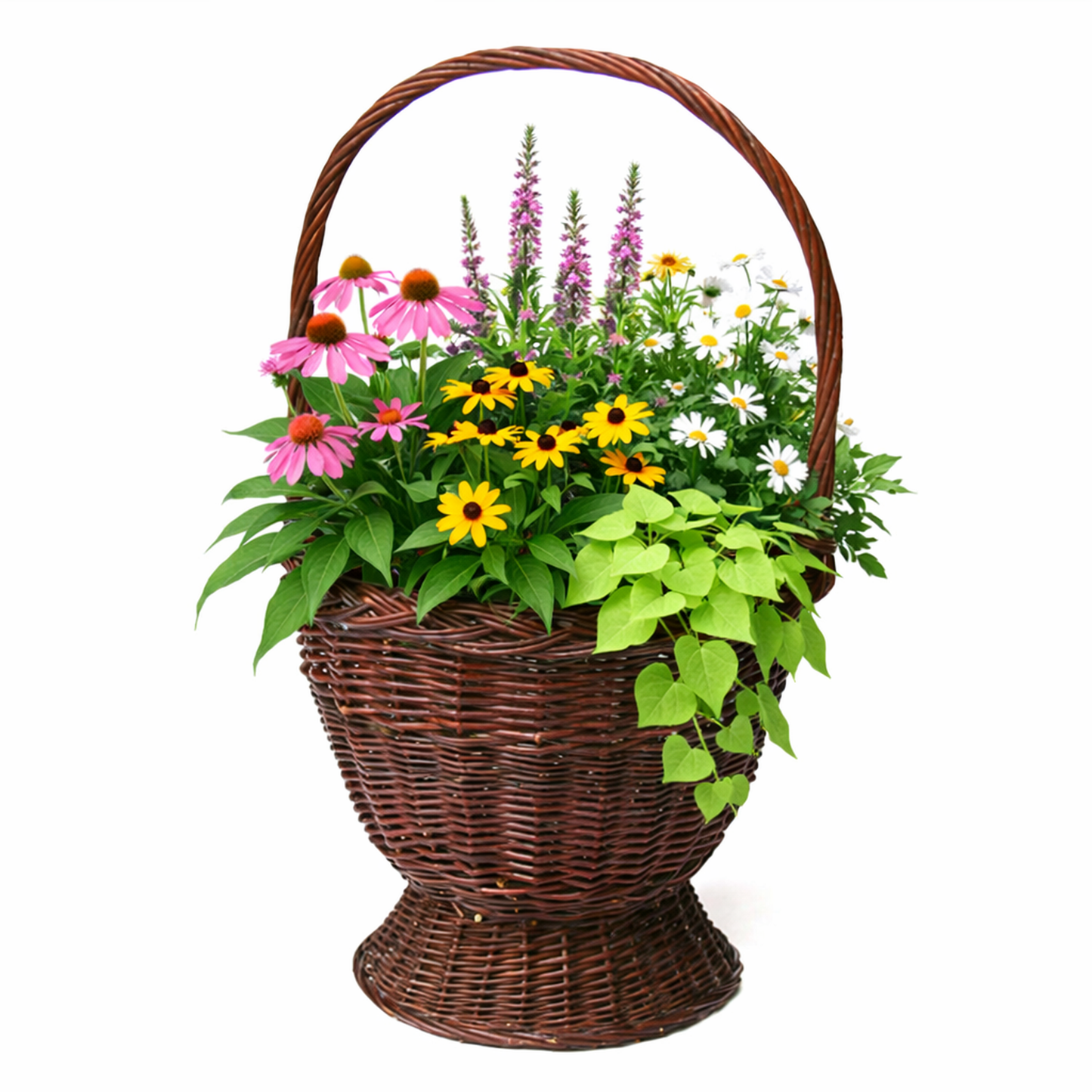 Zemira geflochtener Weidenkorb für Garten, Blumen und Kräuter, mit Griff TheWickerStories