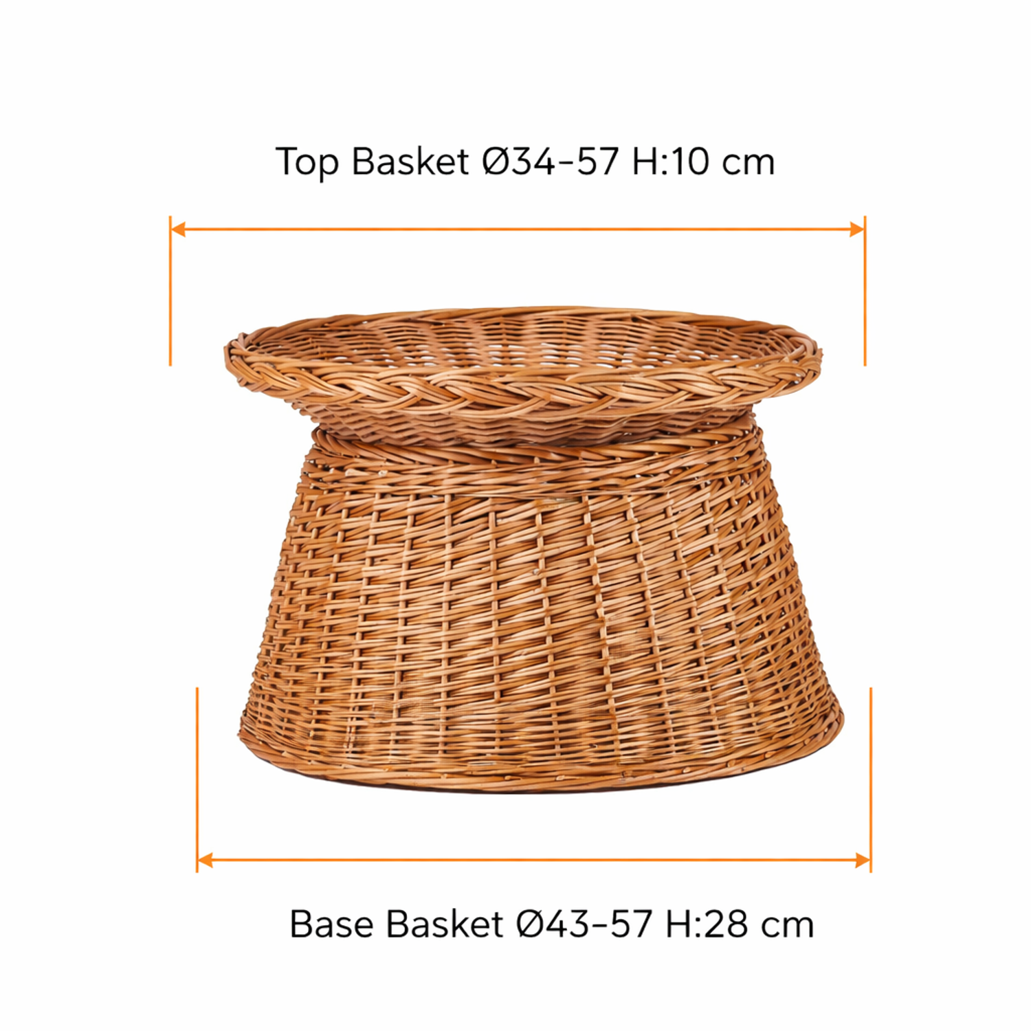flettet brødkurv til udstilling i bageri og butik