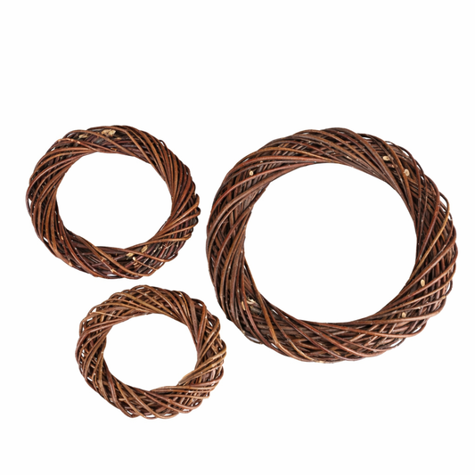 decoratieve krans van wilgentenen voor deur en muur, set van 3 stuks