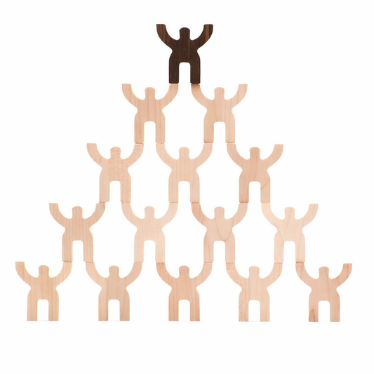 figurines en bois – jouet d'empilage et d'équilibre